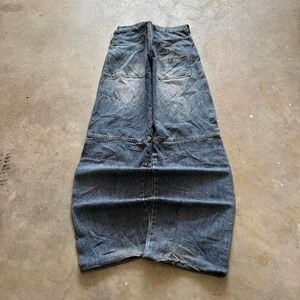 Baggy MYC Double Knee Jnco Styl Y2k Vintage Denim Jeans 30x31